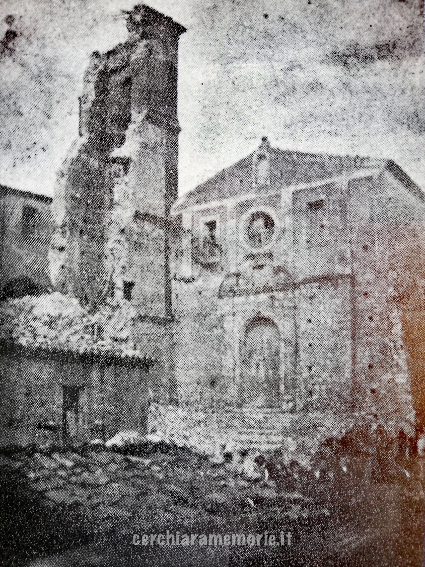 Campanile crollato di San Pietro, 1908