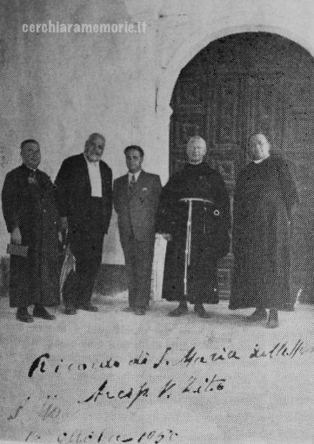 Arciprete Zito, con Antonio D'Andrea, comm. A. Stigliani mons. Palatucci e don Bellizzi